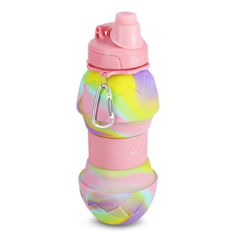 NC4102 BIDON SILIKONOWY SKŁADANY 700ML RÓŻOWY NILS NC4102 BIDON SILIKONOWY SKŁADANY 700ML RÓŻOWY NILS