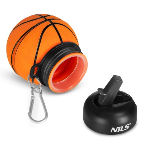 NC4104 BUTELKA SPORTOWA SKŁADANA 550ML BASKETBALL NILS NC4104 BUTELKA SPORTOWA SKŁADANA 550ML BASKETBALL NILS