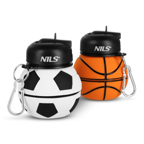 NC4104 BUTELKA SPORTOWA SKŁADANA 550ML BASKETBALL NILS NC4104 BUTELKA SPORTOWA SKŁADANA 550ML BASKETBALL NILS