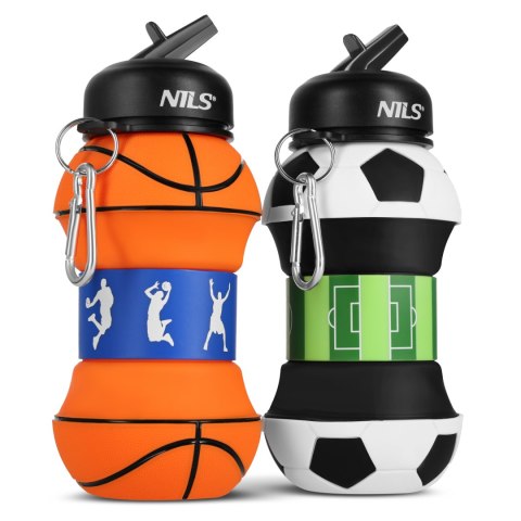 NC4104 BUTELKA SPORTOWA SKŁADANA 550ML BASKETBALL NILS NC4104 BUTELKA SPORTOWA SKŁADANA 550ML BASKETBALL NILS