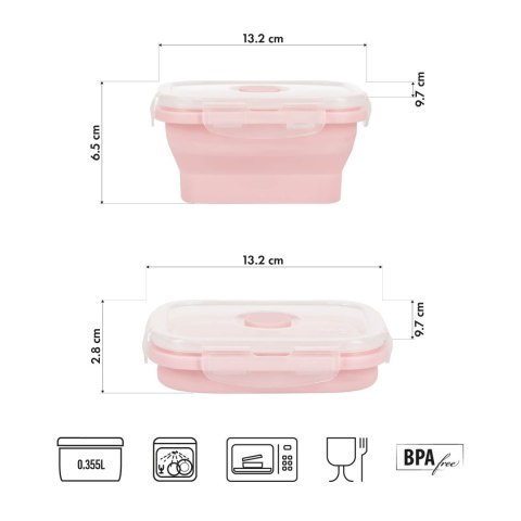 NC4105 POJEMNIK/LUNCH BOX SKŁADANY RÓŻOWY 355ML NILS CAMP NC4105 POJEMNIK/LUNCH BOX SKŁADANY RÓŻOWY 355ML NILS CAMP