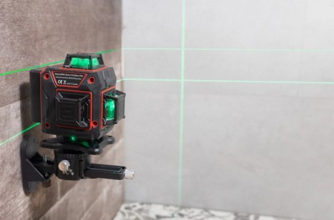 Poziomica laserowa płaszczyznowa zielony laser krzyżowy 360° 4D 16 linii Poziomica laserowa płaszczyznowa zielony laser krzyżowy 360° 4D 16 linii