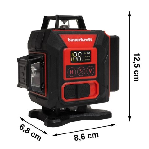 Poziomica laserowa płaszczyznowa zielony laser krzyżowy 360° 4D 16 linii Poziomica laserowa płaszczyznowa zielony laser krzyżowy 360° 4D 16 linii