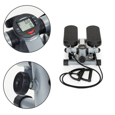 Stepper z ekspanderami do ćwiczeń fitness z licznikiem ModernHome Stepper z ekspanderami do ćwiczeń fitness z licznikiem ModernHome