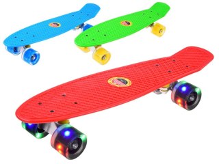 Deskorolka FISZKA dla dzieci do 50kg Świecące koła LED SP0575