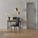 Zestaw krzeseł do jadalni salonu z ekoskóry 4 sztuki wysokie oparcie czarne ModernHome