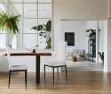 Zestaw krzeseł do jadalni salonu z krzesło ekoskóry 4 sztuki wysokie oparcie białe ModernHome