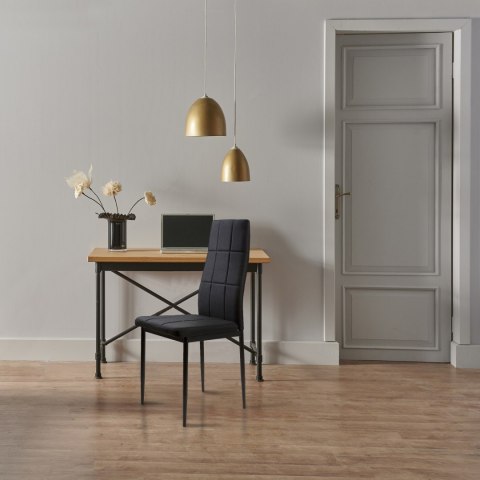 Zestaw krzesła krzesło tapicerowane do jadalni i salonu 4 sztuki czarne ModernHome Zestaw krzesła krzesło tapicerowane do jadalni i salonu 4 sztuki czarne ModernHome