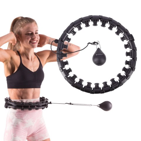 HHW01 HULA HOP BLACK Z WYPUSTKAMI I OBCIĄŻNIKIEM HMS HHW01 HULA HOP BLACK Z WYPUSTKAMI I OBCIĄŻNIKIEM HMS