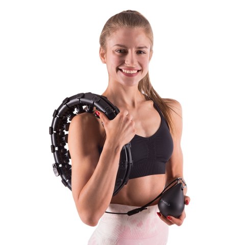 HHW01 HULA HOP BLACK Z WYPUSTKAMI I OBCIĄŻNIKIEM HMS HHW01 HULA HOP BLACK Z WYPUSTKAMI I OBCIĄŻNIKIEM HMS