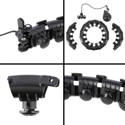 HHW01 HULA HOP BLACK Z WYPUSTKAMI I OBCIĄŻNIKIEM HMS HHW01 HULA HOP BLACK Z WYPUSTKAMI I OBCIĄŻNIKIEM HMS