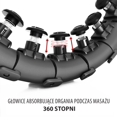 HHW01 HULA HOP BLACK Z WYPUSTKAMI I OBCIĄŻNIKIEM HMS HHW01 HULA HOP BLACK Z WYPUSTKAMI I OBCIĄŻNIKIEM HMS