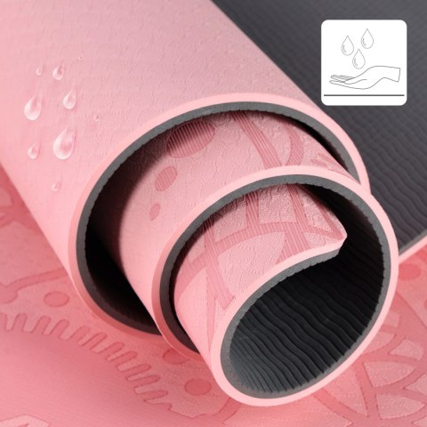 YM10 MATA TPE DO JOGI LIGHT PINK HMS YM10 MATA TPE DO JOGI LIGHT PINK HMS