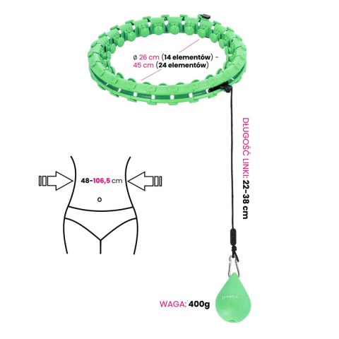 ZESTAW HULA HOP HHW01 GREEN Z WYPUSTKAMI I OBCIĄŻNIKIEM HMS + PAS BR163 RED ZESTAW HULA HOP HHW01 GREEN Z WYPUSTKAMI I OBCIĄŻNIKIEM HMS + PAS BR163 RED