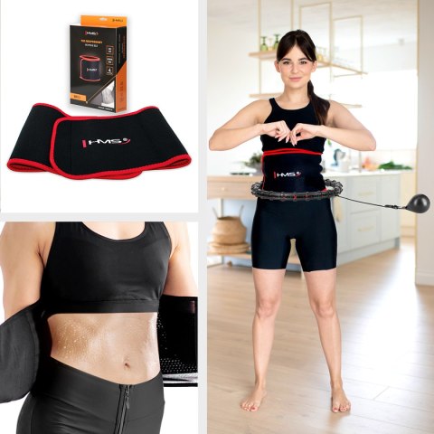 ZESTAW HULA HOP HHW02 BLACK Z WYPUSTKAMI I OBCIĄŻNIKIEM HMS + PAS BR163 RED ZESTAW HULA HOP HHW02 BLACK Z WYPUSTKAMI I OBCIĄŻNIKIEM HMS + PAS BR163 RED