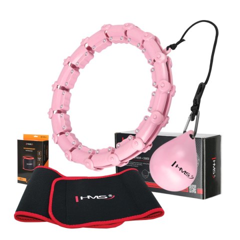 ZESTAW HULA HOP HHW02 LIGHT PINK Z WYPUSTKAMI I OBCIĄŻNIKIEM HMS + PAS BR163 RED ZESTAW HULA HOP HHW02 LIGHT PINK Z WYPUSTKAMI I OBCIĄŻNIKIEM HMS + PAS BR163 RED