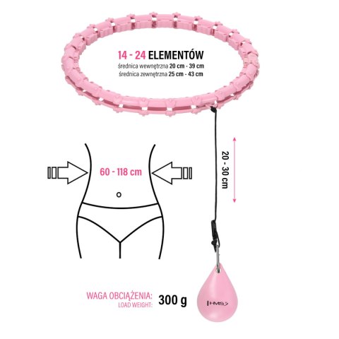 ZESTAW HULA HOP HHW02 LIGHT PINK Z WYPUSTKAMI I OBCIĄŻNIKIEM HMS + PAS BR163 RED ZESTAW HULA HOP HHW02 LIGHT PINK Z WYPUSTKAMI I OBCIĄŻNIKIEM HMS + PAS BR163 RED