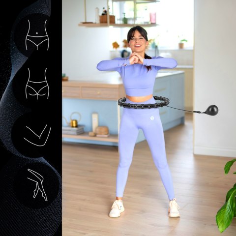 ZESTAW HULA HOP HHW11 BLACK Z WYPUSTKAMI I OBCIĄŻNIKIEM + PAS BR163 BLACK PLUS SIZE HMS ZESTAW HULA HOP HHW11 BLACK Z WYPUSTKAMI I OBCIĄŻNIKIEM + PAS BR163 BLACK PLUS SIZE HMS