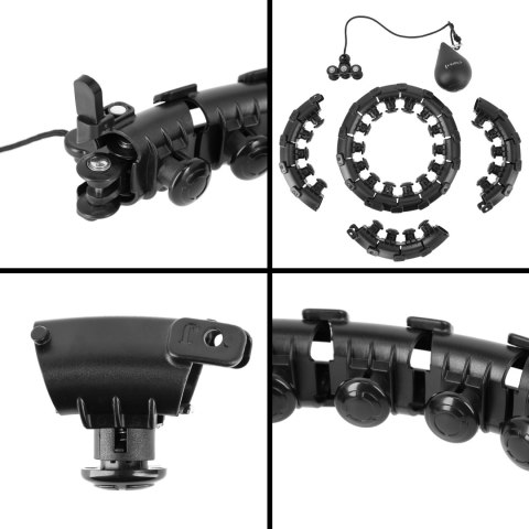 ZESTAW HULA HOP HHW12 BLACK Z WYPUSTKAMI I OBCIĄŻNIKIEM HMS + PAS BR163 BLACK PLUS SIZE ZESTAW HULA HOP HHW12 BLACK Z WYPUSTKAMI I OBCIĄŻNIKIEM HMS + PAS BR163 BLACK PLUS SIZE