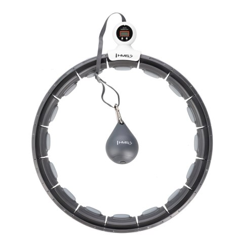 ZESTAW HULA HOP MAGNETYCZNY BLACK HHM15 Z LICZNIKIEM HMS + PAS WYSZCZUPLAJĄCY BR163 RED