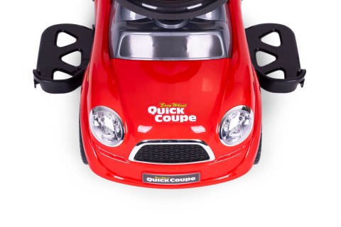 Jeździk autko chodzik pchacz skrętne koła rączka dźwięki - czerwone