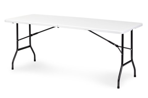 Stół cateringowy 180 cm składany w walizkę biały ModernHome