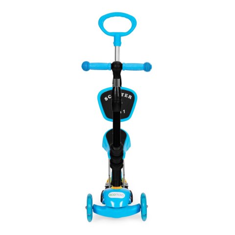 Hulajnoga trójkołowa balansowa led 3w1 świecące kółka - Niebieska ECOTOYS