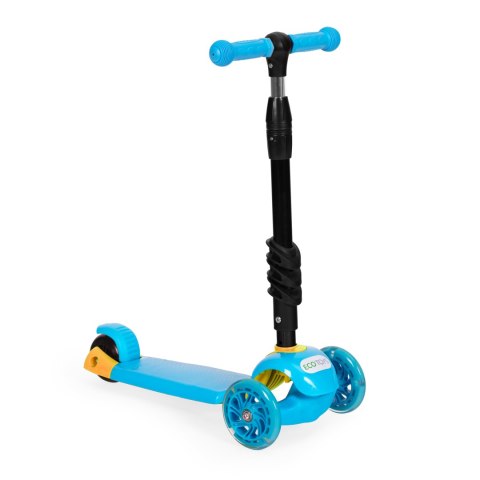 Hulajnoga trójkołowa balansowa led 3w1 świecące kółka - Niebieska ECOTOYS