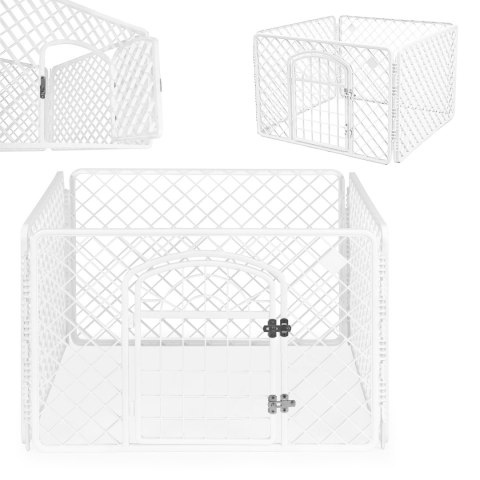 Duża zagroda kojec klatka wybieg dla psa kota biała Petsi