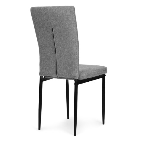 Komplet krzeseł pikowanych krzesło do jadalni i salonu 4 sztuki szare ModernHome