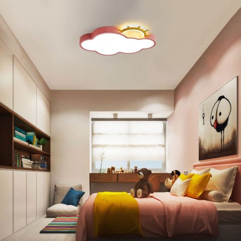 Lampa LED sufitowa plafon do pokoju dziecięcego ściemniana LUMELA + pilot chmurka różowa Lampa LED sufitowa plafon do pokoju dziecięcego ściemniana LUMELA + pilot chmurka różowa