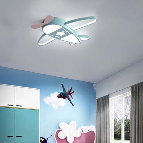 Lampa LED sufitowa plafon do pokoju dziecięcego ściemniana LUMELA + pilot samolot Lampa LED sufitowa plafon do pokoju dziecięcego ściemniana LUMELA + pilot samolot