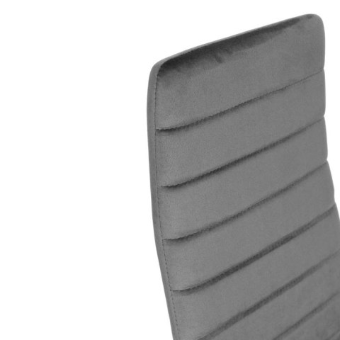 Krzesła z wyprofilowanym oparciem- VELVET SZARE - 4 sztuki