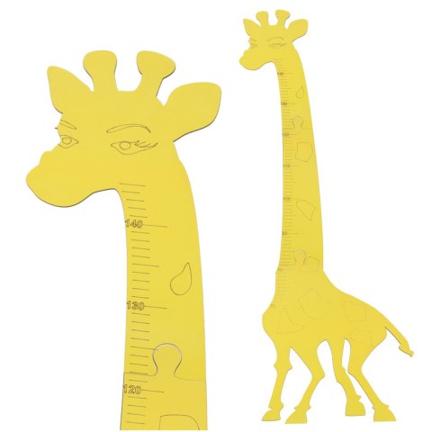 Miarka wzrostu drewniana żyrafa 125 cm żółta Miarka wzrostu drewniana żyrafa 125 cm żółta