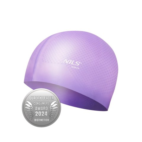 NQC JEDNOKOLOROWY FIOLETOWY CZEPEK SILIKONOWY DOTS NILS AQUA