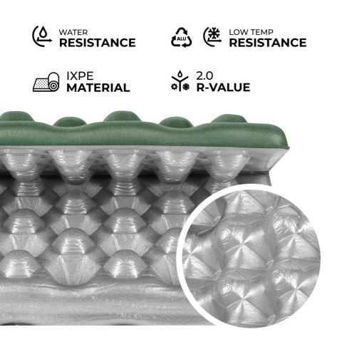 NC17105 KARIMATA KEMPINGOWA DO SIEDZENIA Z PODBICIEM ALUMINIOWYM +IXPE 40 CM ZIELONA NILS CAMP