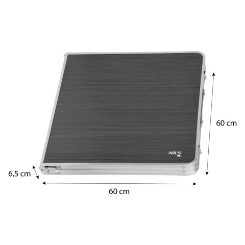 NC1633 STÓŁ I KRZESŁA ZESTAW CIEMNOSZARY NILS CAMP