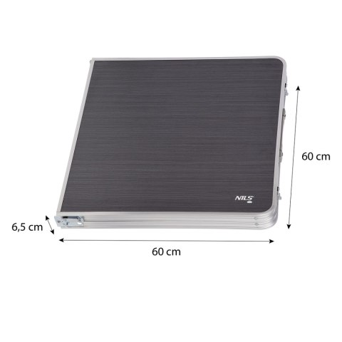 NC1633 STÓŁ I KRZESŁA ZESTAW CIEMNOSZARY NILS CAMP