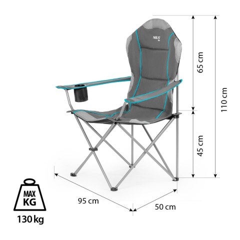 NC3080 JASNOSZARY KRZESŁO TURYSTYCZNE NILS CAMP