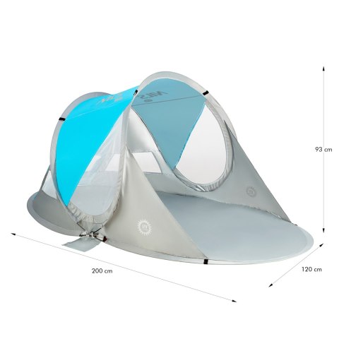 NC3143 NIEBIESKI NAMIOT PLAŻOWY SAMOROZKŁADAJĄCY PODŁOGA NILS
