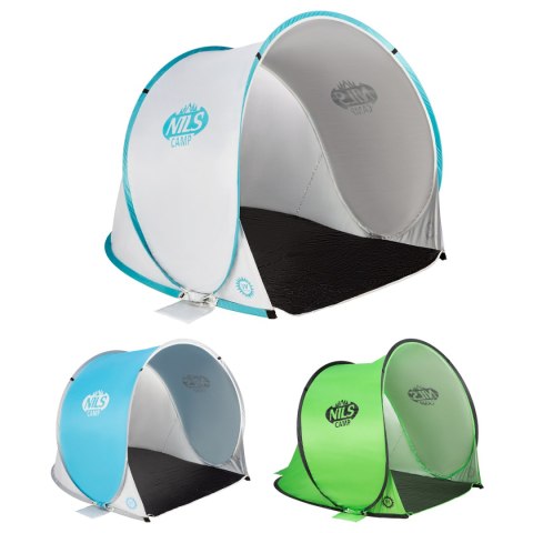 NC3173 SZARO-TURKUSOWY NAMIOT PLAŻOWY SAMOROZKŁADAJĄCY PODŁOGA NILS CAMP