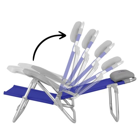 NC3502 KRZESŁO TURYSTYCZNE 2W1 SKŁADANE NIEBIESKO-SZARE NILS CAMP