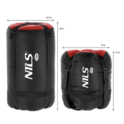 NC2012 CZARNO-CZERWONY ŚPIWÓR NILS CAMP