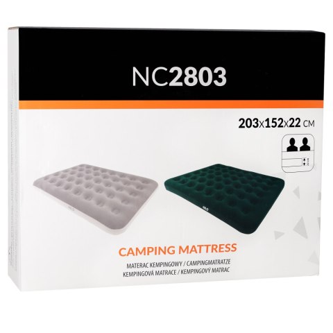 NC2803 MATERAC TURYSTYCZNY DMUCHANY 203X152X22 CM BEŻOWY NILS CAMP