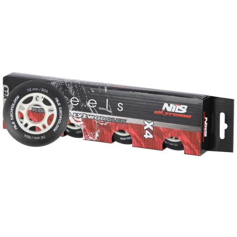 PU 72x24 82A CZARNE MATOWE KÓŁKA (4 szt.) NILS EXTREME