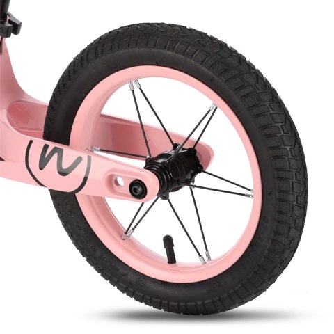 RB901 LED ROWEREK BIEGOWY KOŁA POMPOWANE 12'' RÓŻOWY NILS FUN