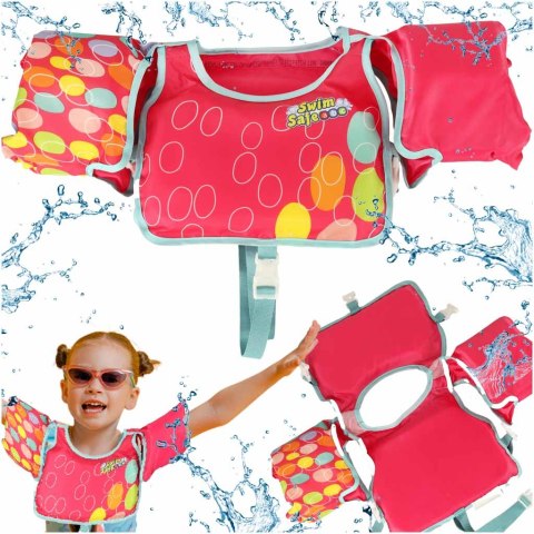 Kamizelka piankowa z rękawkami do pływania kapok dla dzieci 3-6 lat 19-30 kg BESTWAY 32174 różowa Kamizelka piankowa z rękawkami do pływania kapok dla dzieci 3-6 lat 19-30 kg BESTWAY 32174 różowa