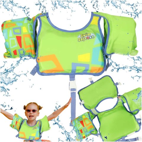 Kamizelka piankowa z rękawkami do pływania kapok dla dzieci 3-6 lat 19-30 kg BESTWAY 32174 zielona Kamizelka piankowa z rękawkami do pływania kapok dla dzieci 3-6 lat 19-30 kg BESTWAY 32174 zielona