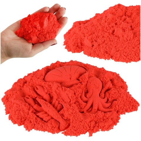Piasek dla dzieci 1kg w woreczku czerwony Piasek dla dzieci 1kg w woreczku czerwony