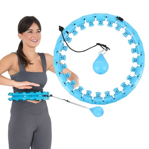 HHW01 HULA HOP BLUE Z WYPUSTKAMI I OBCIĄŻNIKIEM HMS